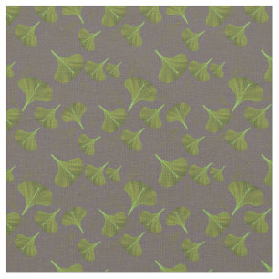 Tecido Padrão de Cinza Folha de Gingko Floral