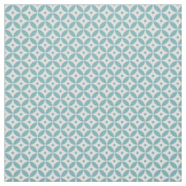 Tecido Padrão de Círculos Geométricos Aqua Shippo