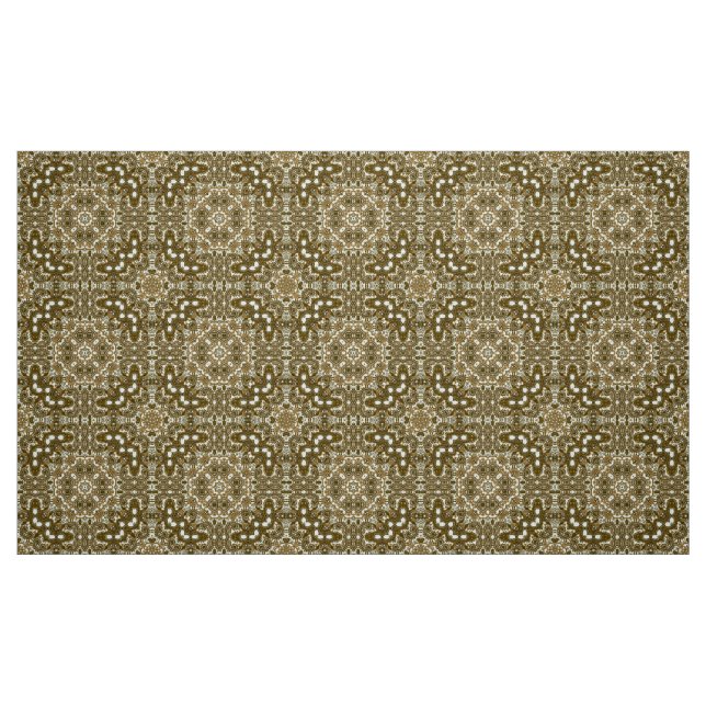 Tecido Padrão de colheita castanho em (Fat Quarter)