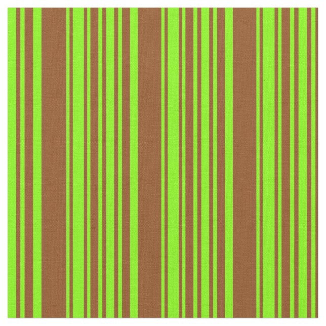 Tecido Padrão de Coloração de Chartreuse e Castanho/Strip (Detalhe)
