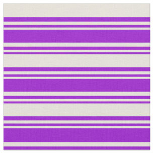 Tecido Padrão de Coloração de Violeta Escuro e Beige/Stri