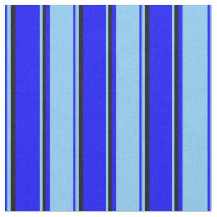Tecido Padrão de cor azul, azul claro e preto
