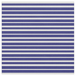 Tecido Padrão de cor azul e branco da meia-noite
