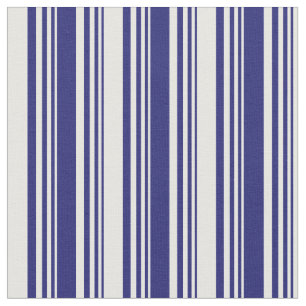 Tecido Padrão de cor azul e branco da meia-noite