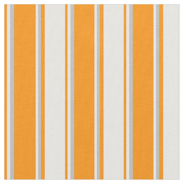 Tecido Padrão de cor laranja escuro, branco e Cinza (Detalhe)