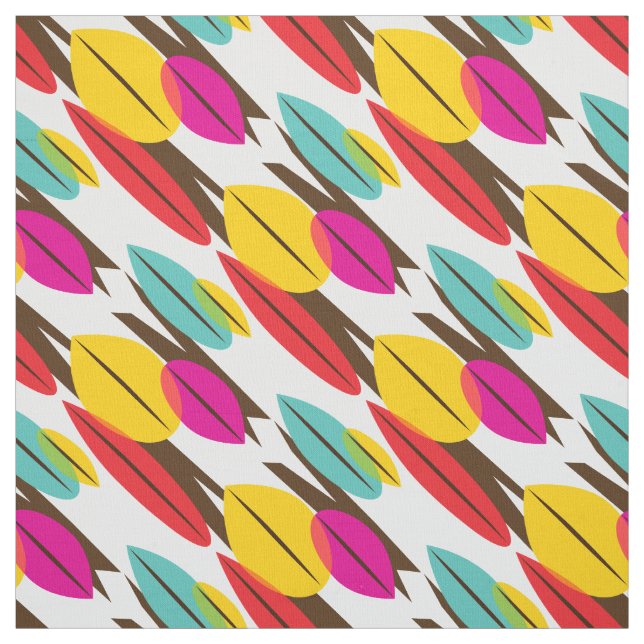 Tecido Padrão de cor múltipla com Abstrato de folha (Modelo)