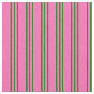 Tecido Padrão de cores rosa quente e verde