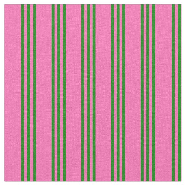 Tecido Padrão de cores rosa quente e verde (Detalhe)