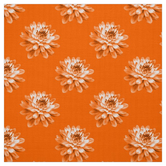 Tecido Padrão de crisântemo - Laranja (Modelo)