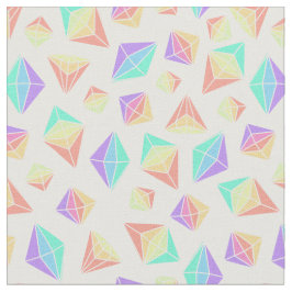 Tecido Padrão de Cristais Geométricos do Pastel Rainbow