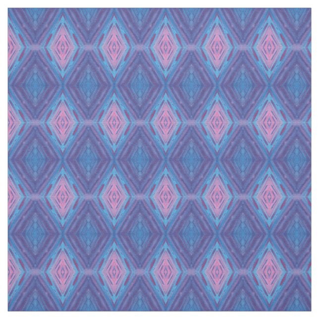 Tecido Padrão de Cristais Rosa e Azul (Modelo)
