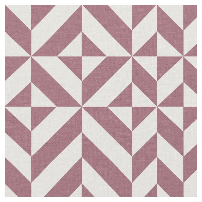 Tecido Padrão de Cubo de Deco Geométrico de Plum (Detalhe)