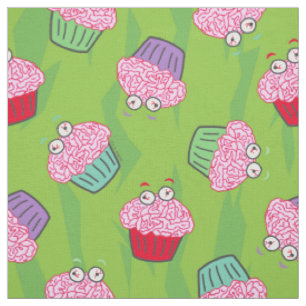 Tecido Padrão de Cupcake do Zombie Curioso