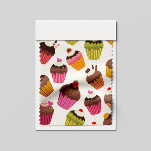 Tecido Padrão de cupcake, Padrão de Muffin, Chocolate, Co