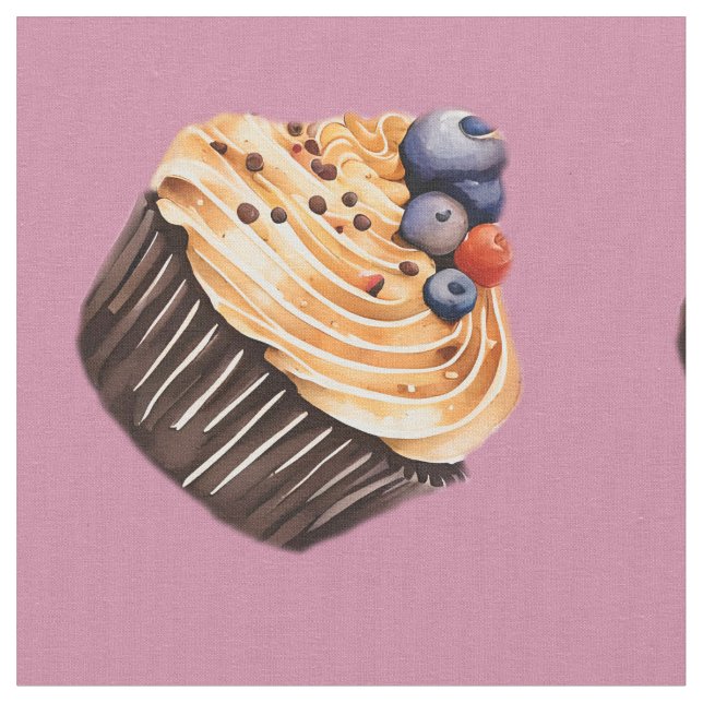 Tecido Padrão de Cupcakes Doce (Detalhe)