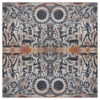 Tecido Padrão de Dançador de Kachina, Petroglicphs do Sud