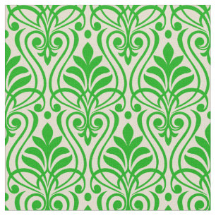 Tecido Padrão de Deco de Arte 01 - Verde limão Escuro em