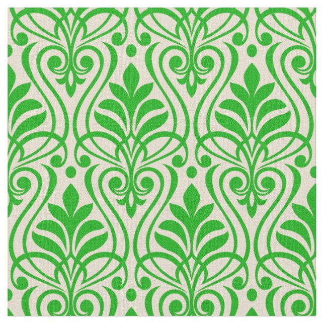 Tecido Padrão de Deco de Arte 01 - Verde limão Escuro em  (Detalhe)
