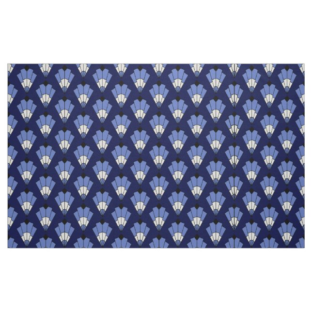 Tecido Padrão de Deco de Arte Azul e marinho (Fat Quarter)