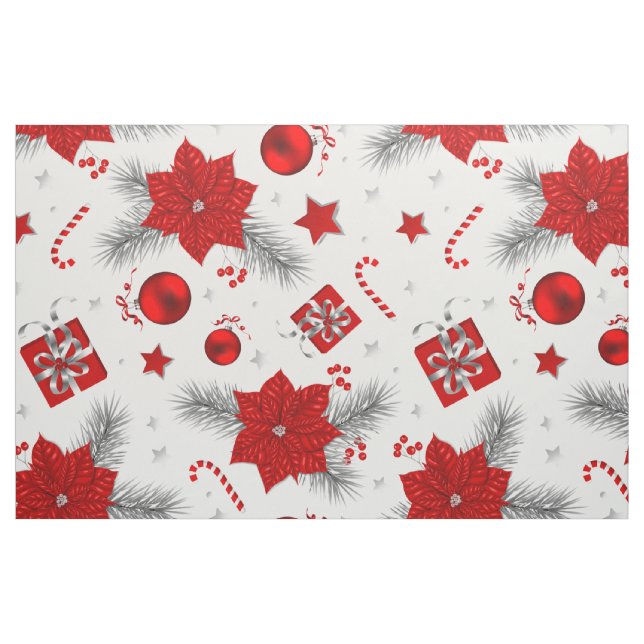Tecido Padrão de decoração de Natal (Fat Quarter)