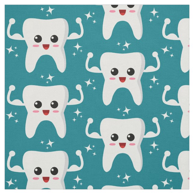 Tecido Padrão De Dentes Forte E Bonito (Modelo)
