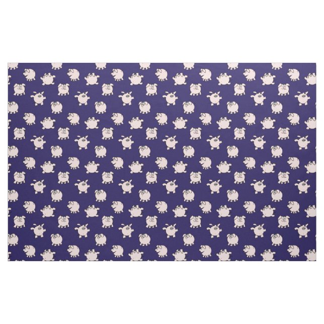 Tecido Padrão de desenho animado Ano de trabalho Escolher (Fat Quarter)