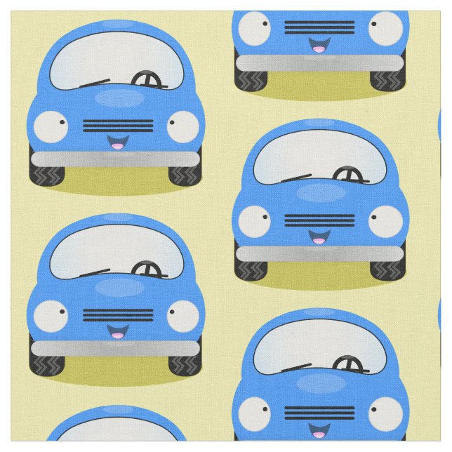 Tecido Padrão de desenho animado de carro fofo (Detalhe)