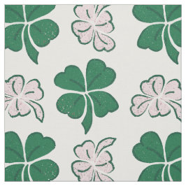 Tecido Padrão de Desenho de Shamrock de Trevo Verde Moder