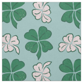 Tecido Padrão de Desenho de Shamrock de Trevo Verde Moder