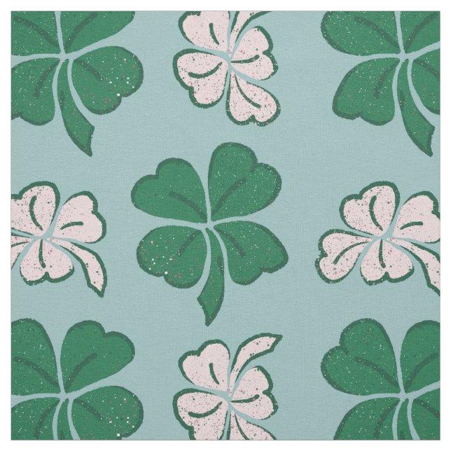 Tecido Padrão de Desenho de Shamrock de Trevo Verde Moder (Modelo)