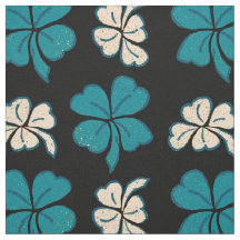 Padrão de Desenho de Shamrock Preto Verde Moderno
