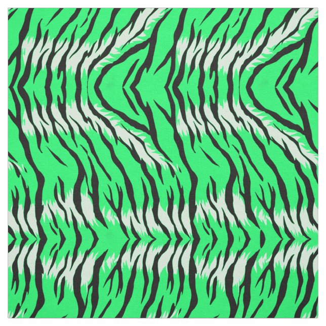 Tecido Padrão de design de pele de tigre verde  (Modelo)