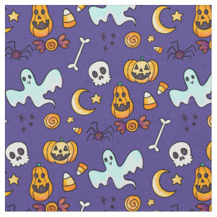 Tecido Padrão de Dia das Bruxas Bonito