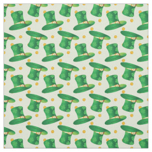 Tecido padrão de Dia de São Patrício de Hat irish