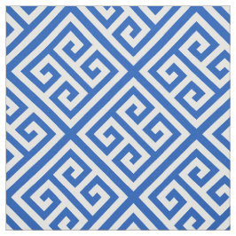 Tecido Padrão de Diag de Chave Grego Grego de Azul Espanh