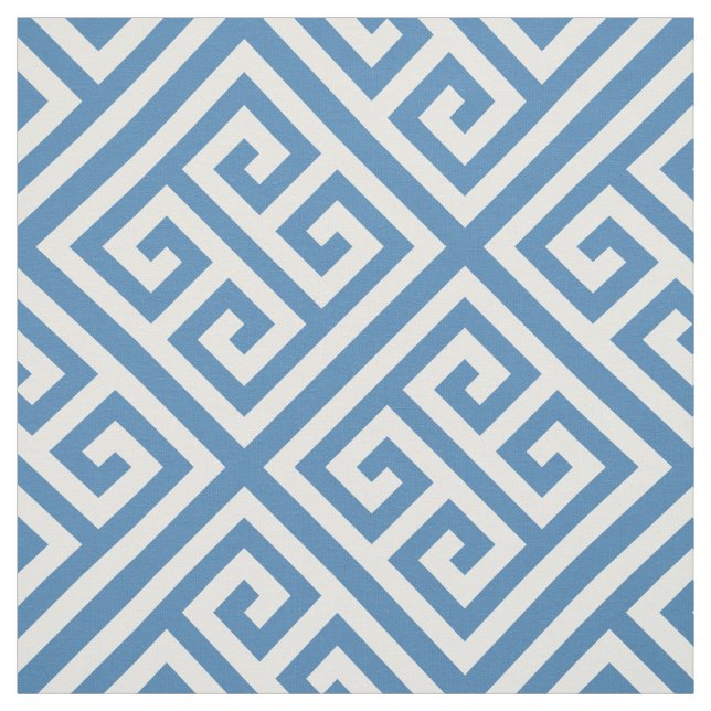 Tecido Padrão de Diag T Grego Grego - Azul Branco Branco  (Modelo)