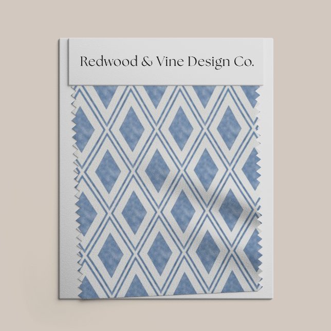 Tecido Padrão de Diamante Azul Indigo (Criador carregado)