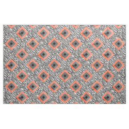 Tecido Padrão de Diamante Branco Negro Laranja