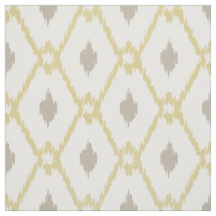 Tecido Padrão de diamante ikat amarelo-esticado