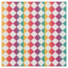 Tecido Padrão de Diamante Xadrez Colorido