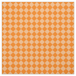 Tecido Padrão de Diamante Xadrez Laranja