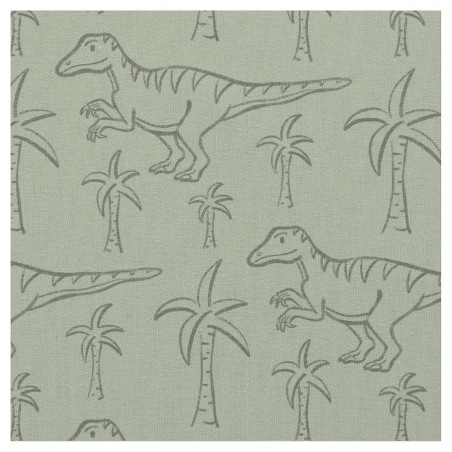 Tecido Padrão de Dinossauro Moderno Menino Dinossauro Jun (Detalhe)