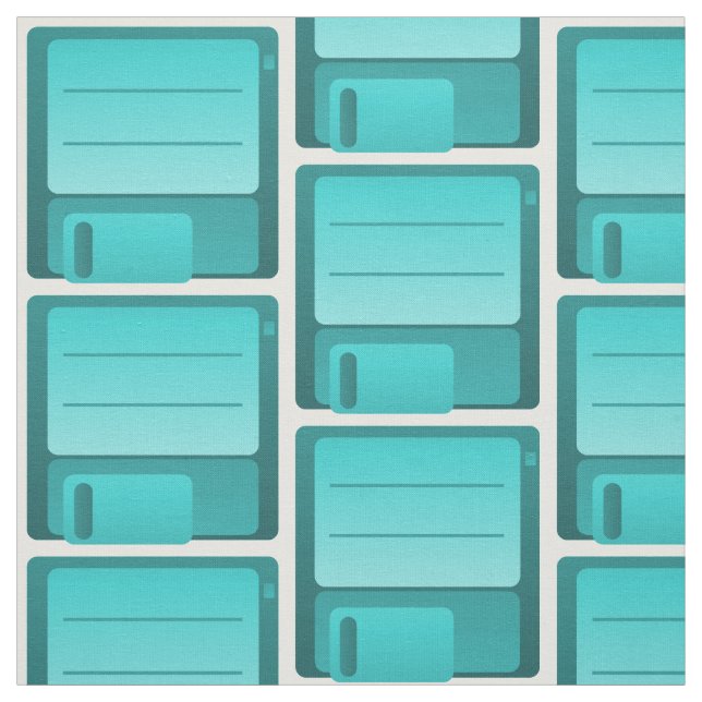 Tecido Padrão de Disquete Teal (Modelo)
