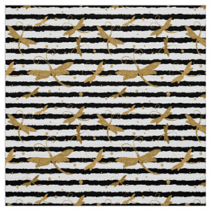 Tecido Padrão de Dragonfly com efeito de brilho