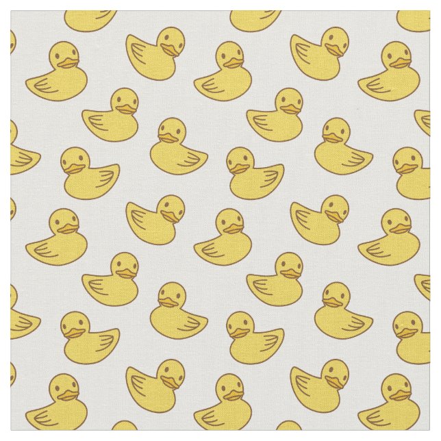 Tecido Padrão de Ducky do Chá de fraldas Amarelo-Cento (Detalhe)