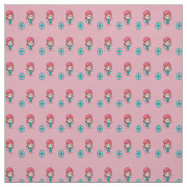 Tecido Padrão de enfermeiro em rosa