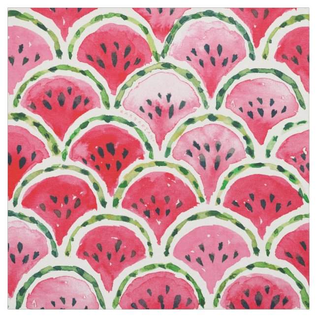 Tecido Padrão de escala de Fruta WATERMELON MERMAID (Modelo)