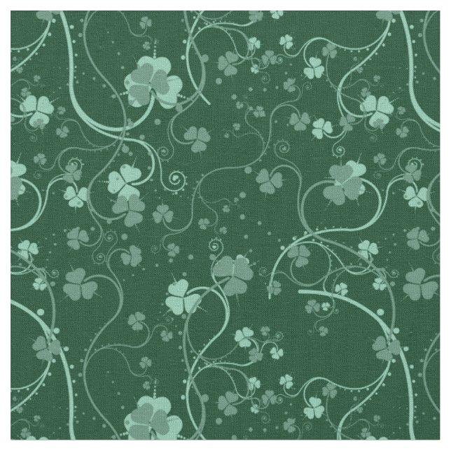Tecido Padrão de espiral do Shamrock Verde Teal (Detalhe)