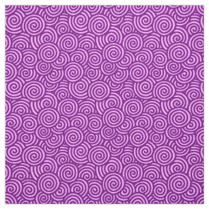Tecido Padrão de espiral japonês - roxo e cor-de-rosa orq