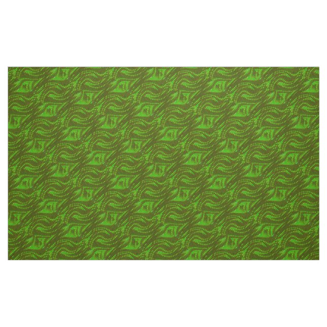 Tecido Padrão de espiral verde abstrato (Fat Quarter)